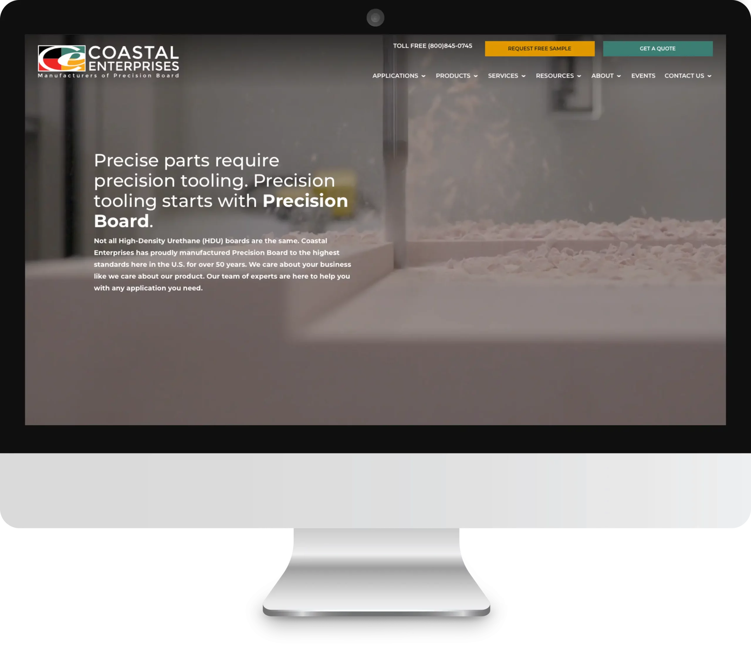 Coastal Enterprises Homepage - iMac MockUp